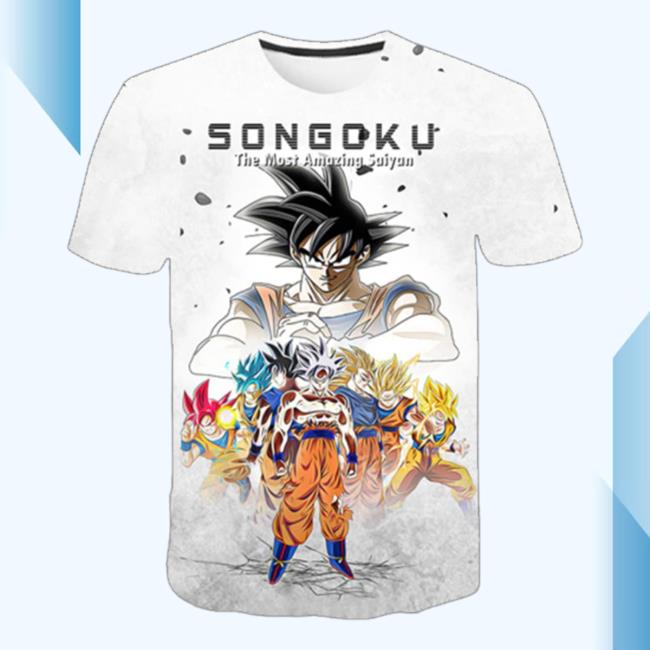 Dragon Ball Z Clothing Kid Son Goku The Most Amazing Suiyan New Shirt