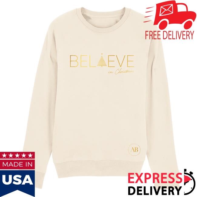 Official Andrea Bocelli Merch Store Apparel Believe In Christmas Crew neck