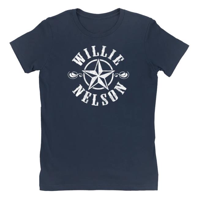 Official Willie Nelson Merch Store Willie Nelson Star Logo Ladies Top Shirt Willie Nelson Apparel Clothing Shop WillieNelson
