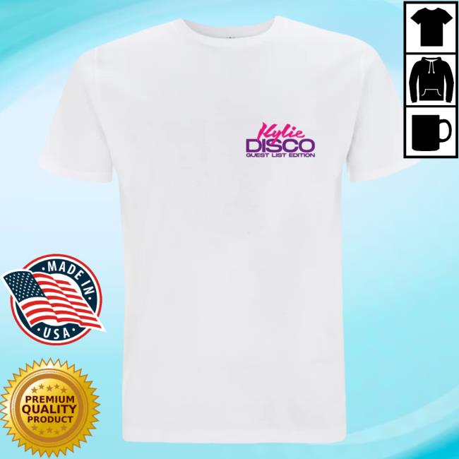 Official Kylie Merch Disco Guestlist Tracklist Long Sleeve T Shirt