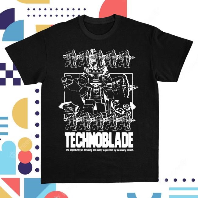 Official Technoblade Merch Store Technoblade Neeerds Popover Shirt (Black)