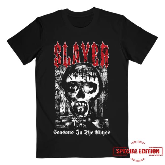 Official Slayer Clothing Store Shop Merch Acid Rain Seasons In The Abyss Shirt