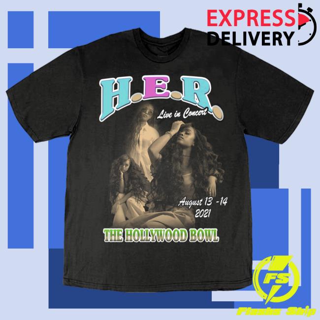 H.E.R Merch Shop Hollywood Bowl Black T Shirt