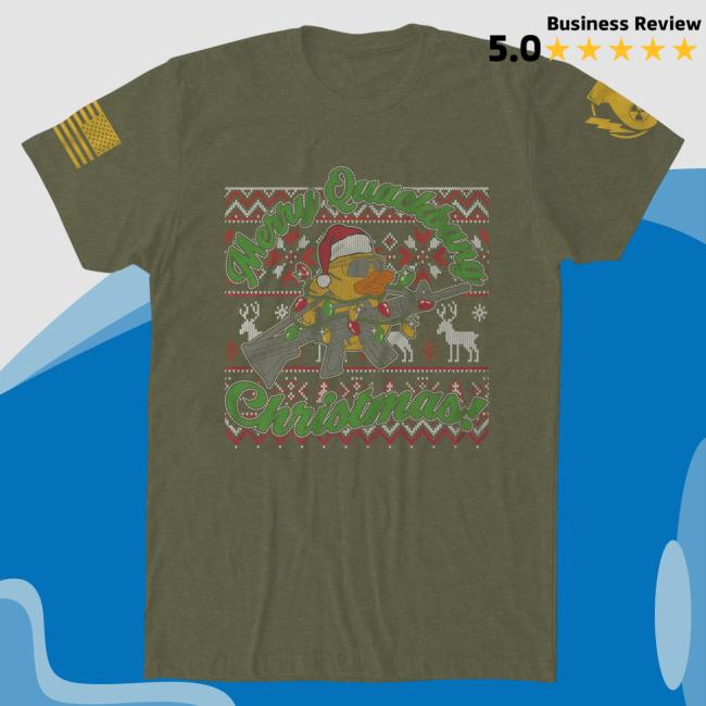 Official Bunker Branding Merch The Fat Electrician Quackbang Christmas Shirt 2023 Military Green Bunkerbranding