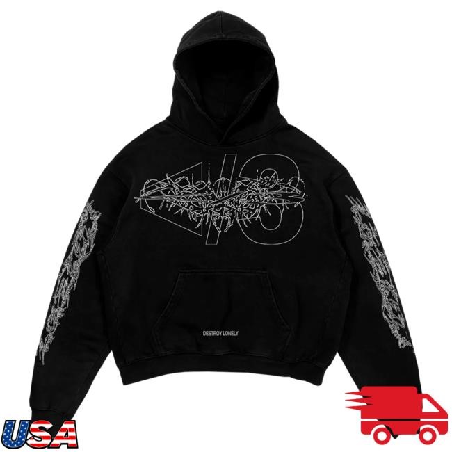 Official Playboi Carti Merch Store Destroy Lonely Broken <3 Tour Hoodie