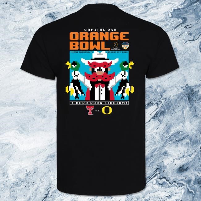 Official Red Raider Outfitter Texas Tech 2025 Orange Bowl - Duck Hunt - New Shirt - BLACK