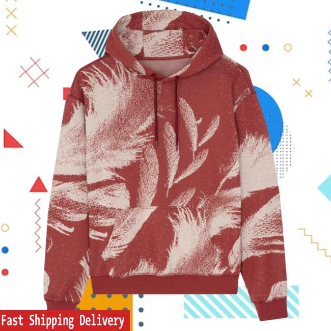 Official Staple Pigeon Clothing Sycamore Jacquard All Over Print Pullover Hoodie Burgundy 3D Aop Staplepigeon