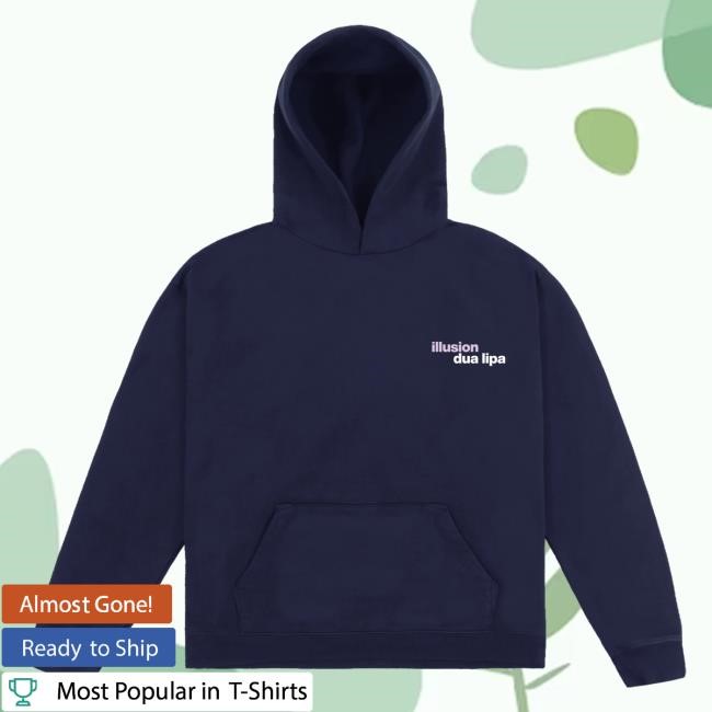 Official Dua Lipa Merch Store Dua Lipa Illusion Navy Hoody Dua Lipa Apparel Clothing Shop DuaLipa