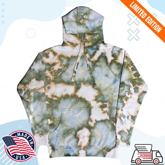 Official The Tie Dye Company Sage Ice Tie Dye Pull Over Hoodie