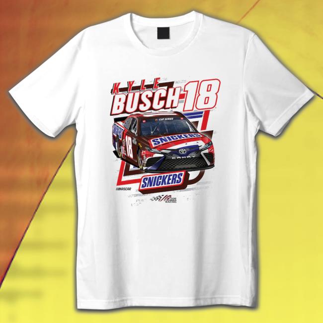 Kyle Busch Joe Gibbs Racing Team Collection White Snickerst Hoodie