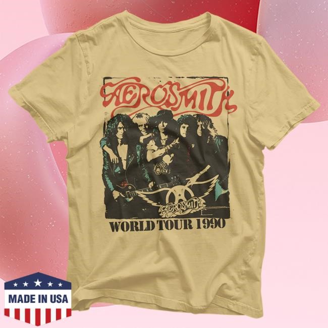 Official Aerosmith Merch Store Pump World Tour 1990 Shirt