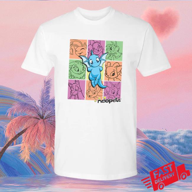 Official Neopets Merch Neopets Shoyru Grid T Shirt