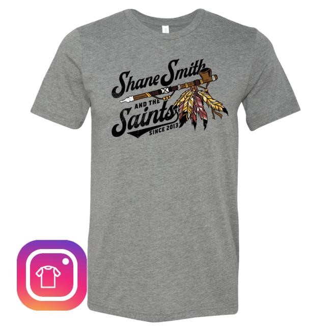 Official Shane Smith and the Saints Peace Pipe T Shirt (grey)