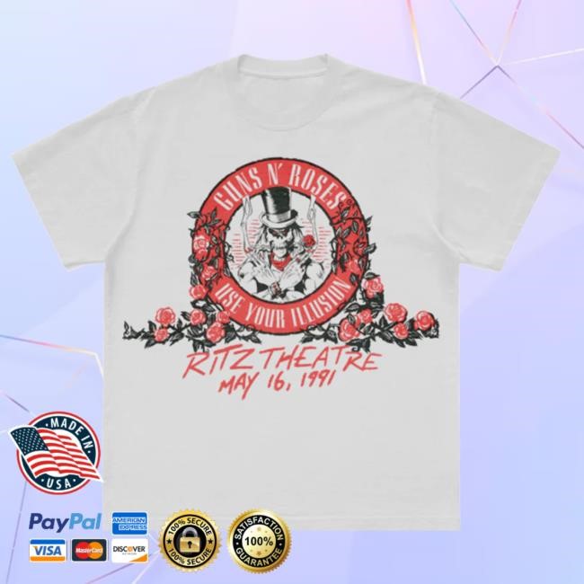 Ritz Theatre White S/S Tee - Guns N' Roses Official Store