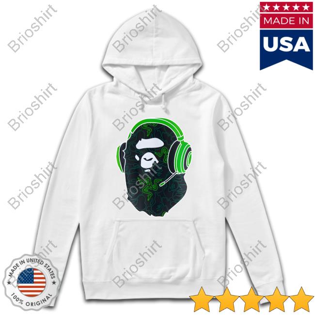 Original Bape X Razer Neon Camo Ape Head Crewneck Sweatshirt