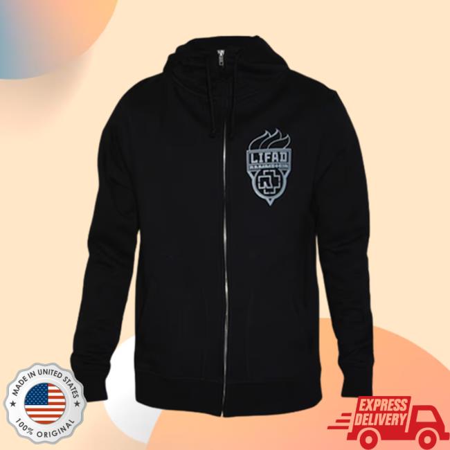 Official Rammstein Merch Lifad Fackel Rammstein Zip Up Sweatshirt