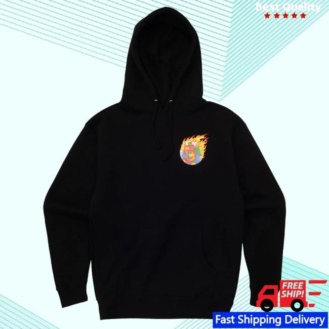 Official Channel 5 Store On Fire | Black Hooded Sweatshirt Channel5