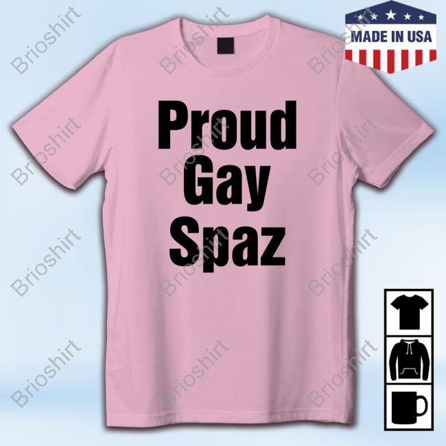 Official Gay Pride Piece Proud Gay Spaz Tshirt