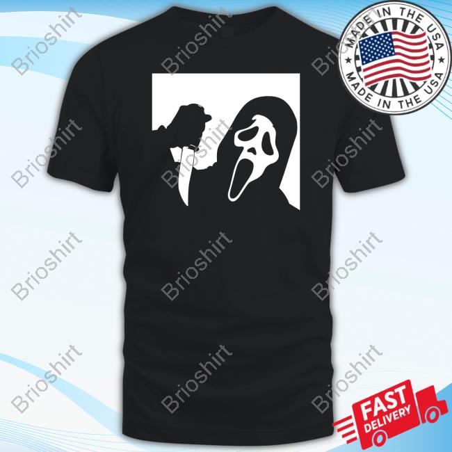 Official Scream Merch Scream Ghost Face Black & White Box T Shirt