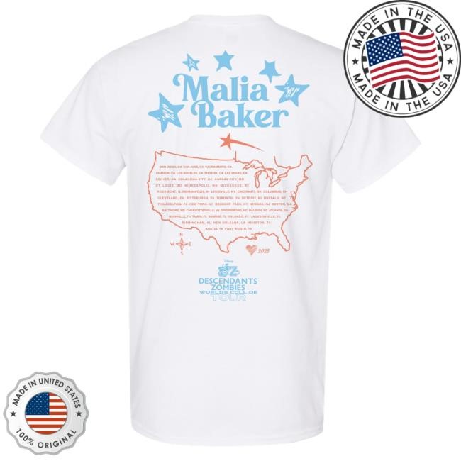 Official Worlds Collide Merch Malia Baker Cast Tees