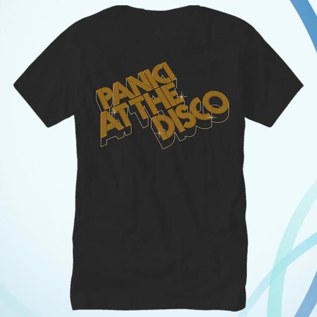 Panic! At The Disco Merch Shop 3-D Gold Logo Ringer Tee