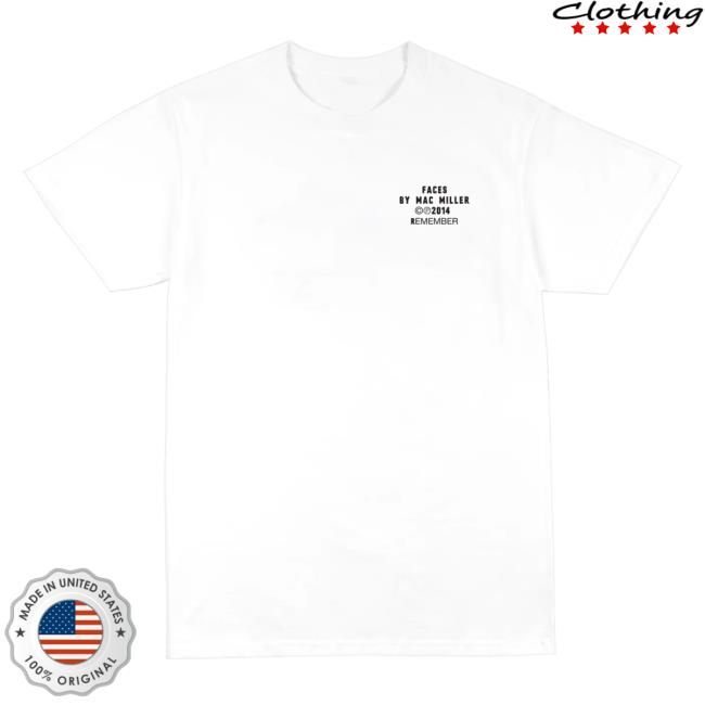 Official Mac Miller Merch Store Faces 10 Year Line Drawing Short Sleeve Macmillerswebsite Clothing Shop