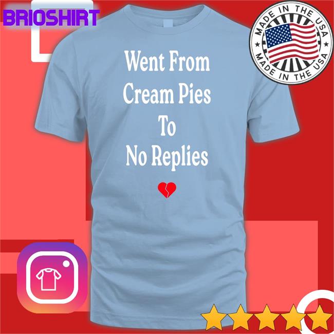 Shirts That Go Hard Went From Cream Pies To No Replies Tank Top Shirtsthtgohard