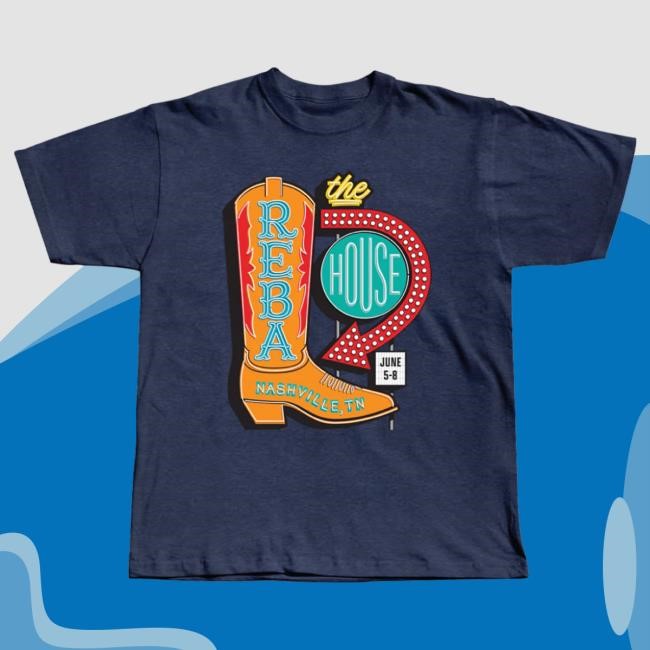 Official Reba McEntire Merch Store Reba's House Boot New Shirt