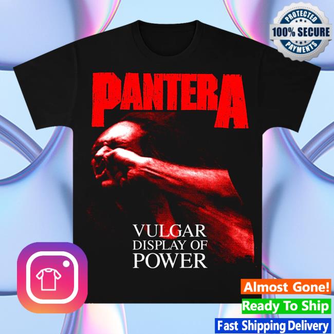 Official Pantera Merch Pantera Red Vulgar T Shirt