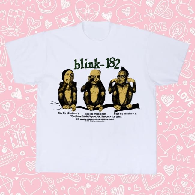 Official Online Ceramics blink-182 "Missionary Impossible" White Tshirt