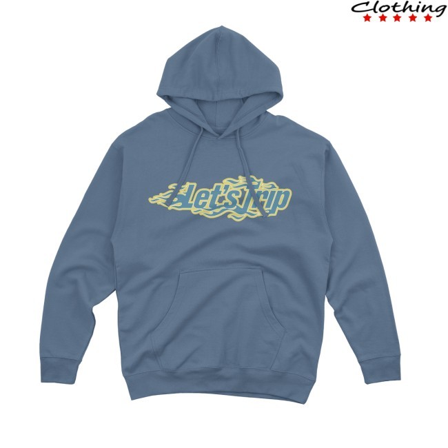 Let's Trip Flame Pullover Hoodie - Blue – Sturniolo Clothing