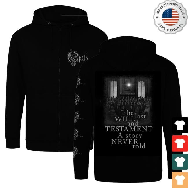 Official Opeth Merch Opeth - 'The Last Will And Testament' Zip Attractive Hoodie