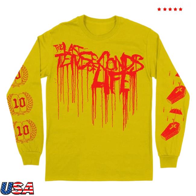 Official The Last Ten Seconds Of Life Rising Merch The Last Ten Seconds Of Life - Yellow Coffin Long Sleeve Tee Risingmerch