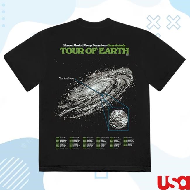 Official Glass Animals Merch Store Shop Glass Animals I Love You So F***ing Much Tour Attractive Shirt in Black GlassAnimals
