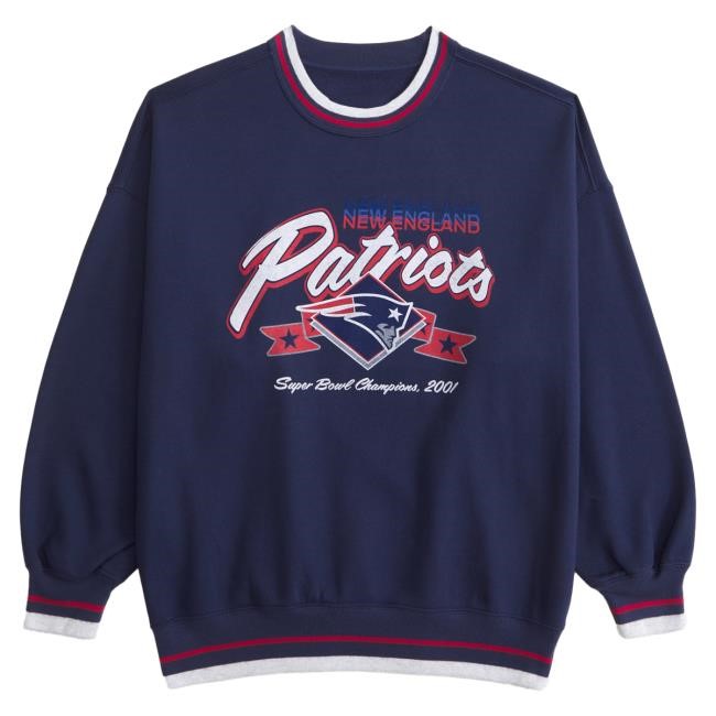 Official Abercrombie And Fitch Store New England Patriots Vintage Sunday Sweater NFL by Abercrombie