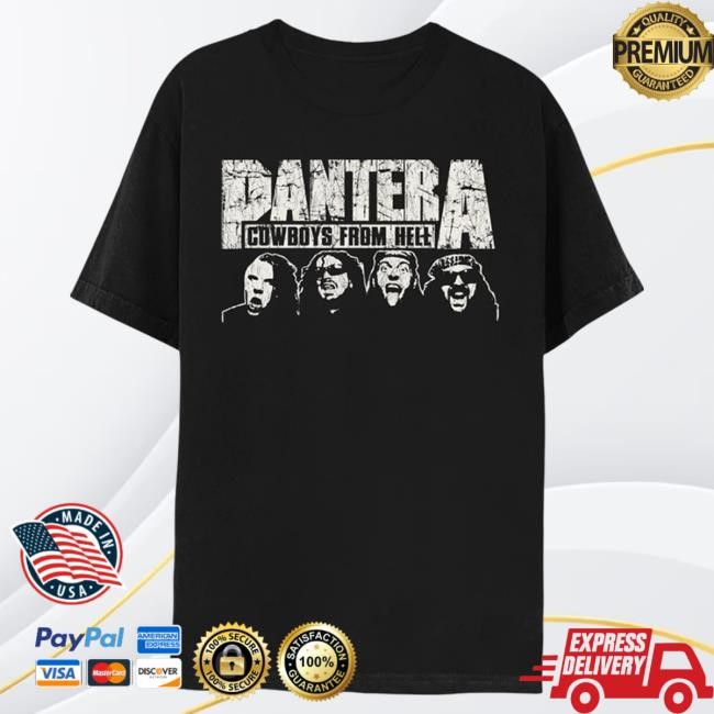 Official Pantera Merch Store Shop Cowboys From Hell World Tour 2024 Black Tees