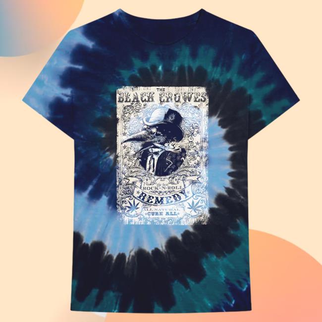 Official The Black Crowes Remedy Tie Dye New Shirt