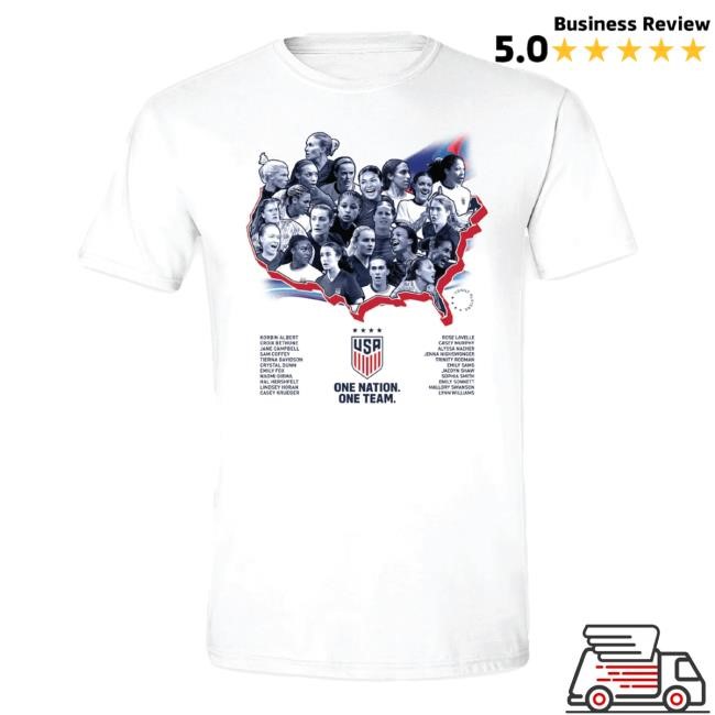USWNT 2024 Road to Paris Roster White Short Sleeve Tee