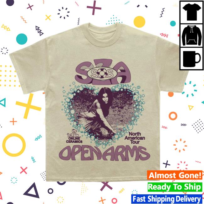 Official Sza Merchandise - Sand Sos Openarms North America Tour T-Shirt