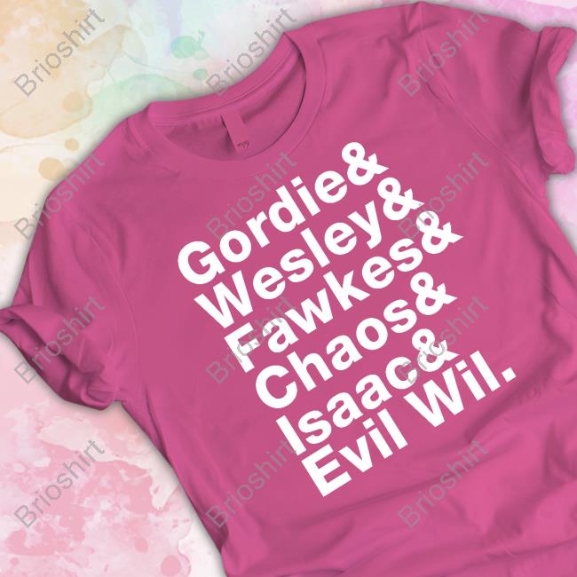 Gordie & Wesley & Fawkes & Chaos & Isaac & Evil Wil Long Sleeve T Shirt Star Trek Trekkie David