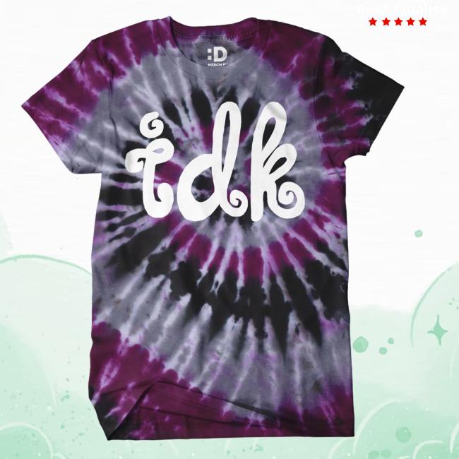Official Dropout Merch Idk Tie Dye Tee Shirt