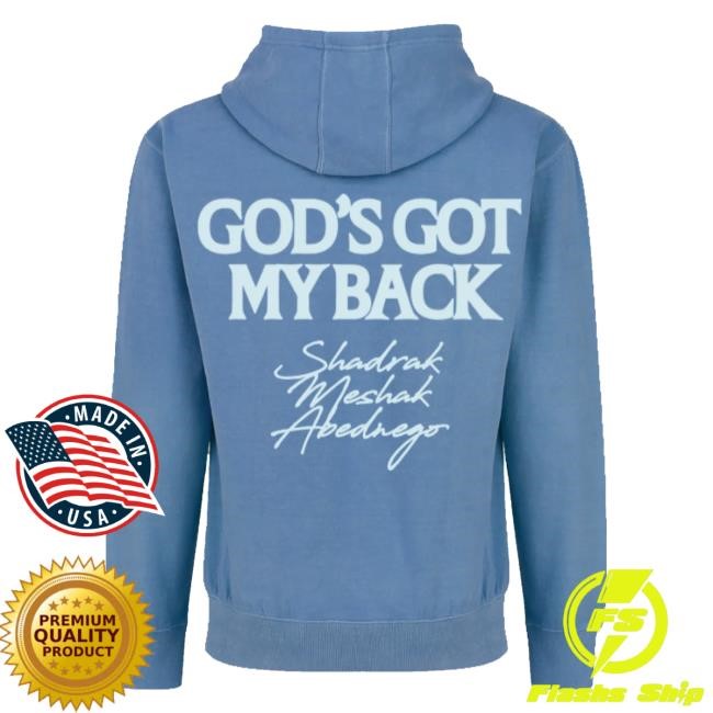 Official Brandon Lake Merch Store God's Got My Back Hooded Sweatshirt - Blue