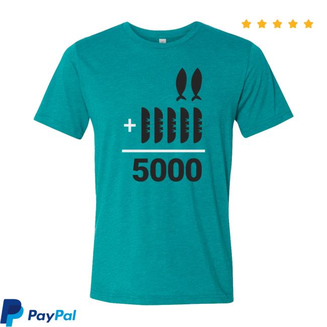 2+5=5000 Adult & Youth Teal T-Shirts