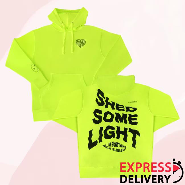 Official Shinedown Merch Store Shine Down Heart Shed Some Light Tell Me Something That I'll Believe Crew neck Sweatshirt
