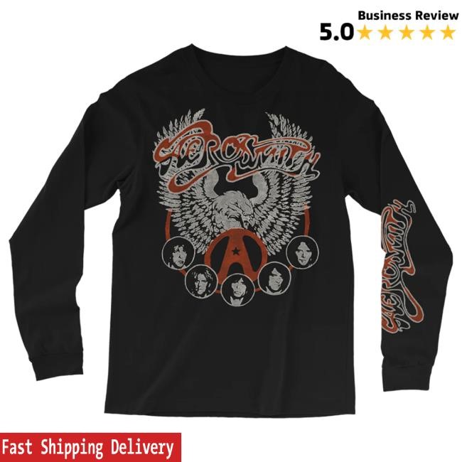 Official Aerosmith Wings Long Sleeve T-Shirt