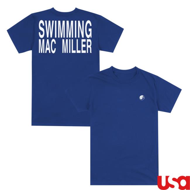 Official Mac Miller Merch Store Mac Miller Swimming Minimalist T-Shirt Mac Miller Clothing Apparel Shop MacMiller