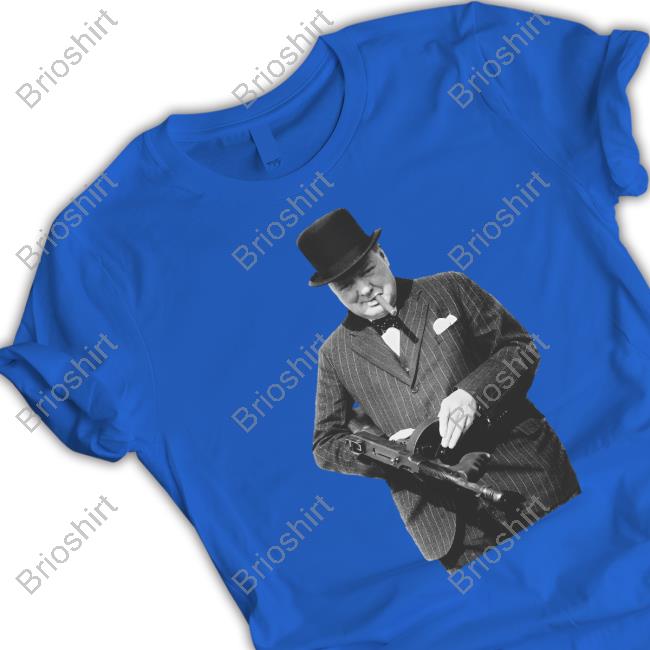 Winston Churchill With Tommy Gun Sweatshirt