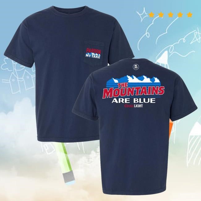 Coors X Pmt The Mountains Are Blue Pocket T Shirt Barstool Sports