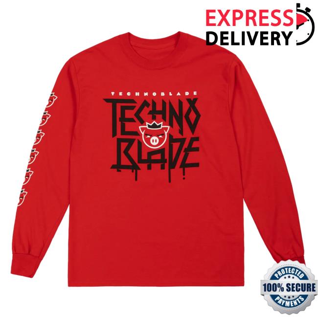 Official Technoblade Merch Store Shop Technoblade Agro Long Sleeve T Shirt Red