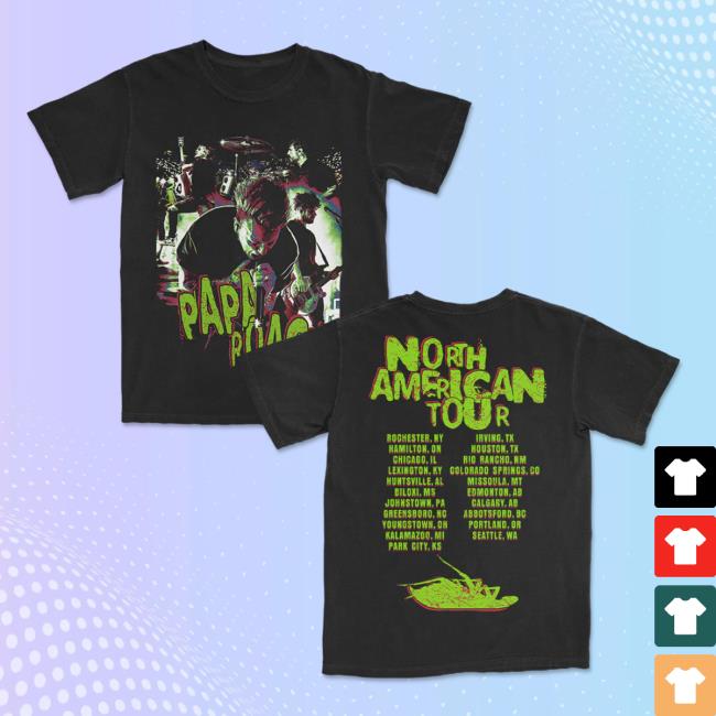 Official Papa Roach Live Photo Rockzilla 2 Tour Tee 2023 Black C Paparoach